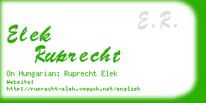 elek ruprecht business card